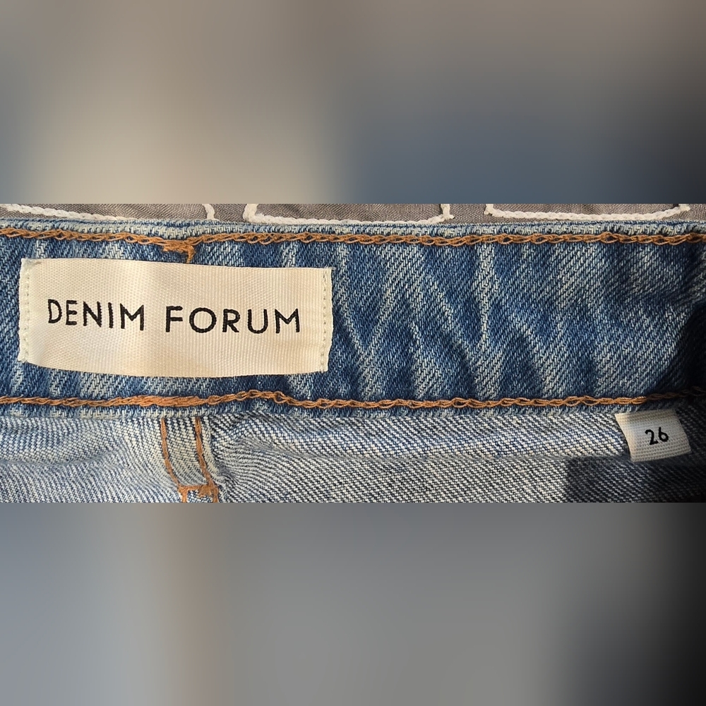 Denim Forum Women's Straight Leg Jeans — Light Blue - Picture 6 of 7